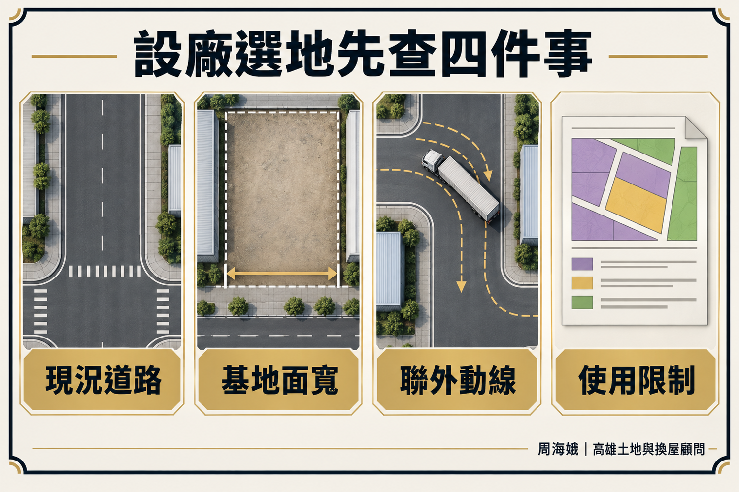 高雄設廠選地四項查核（大高雄房產顧問周海娥店長｜豪宅建地專家）