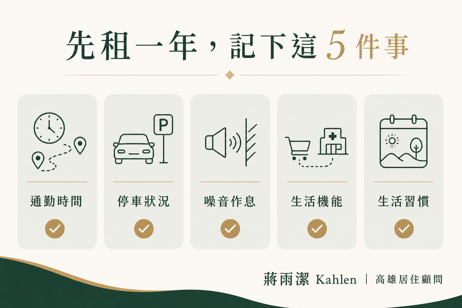 先租一年觀察清單