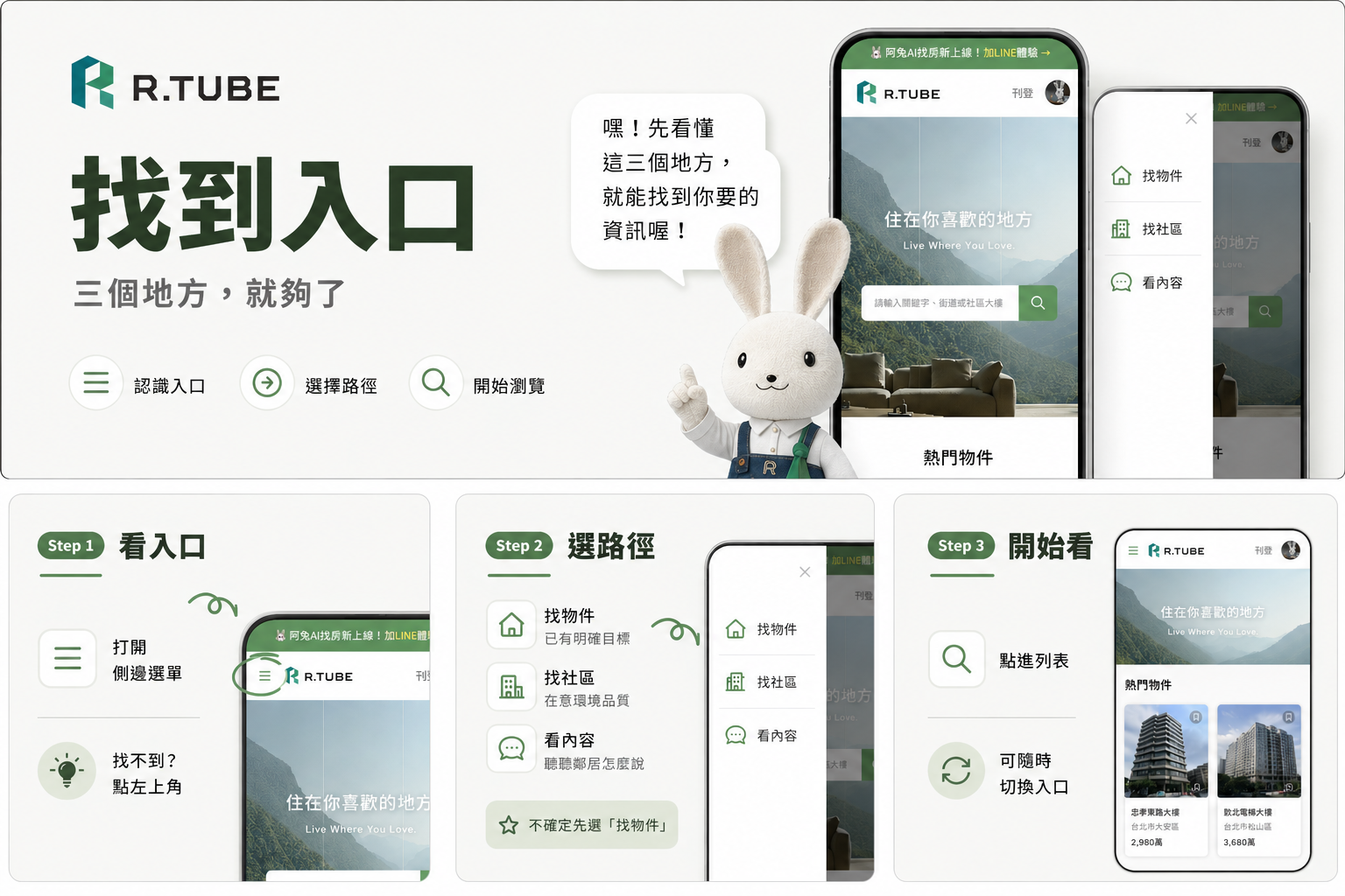 R.TUBE 網站導覽:第一次打開,先看懂你現在在哪裡