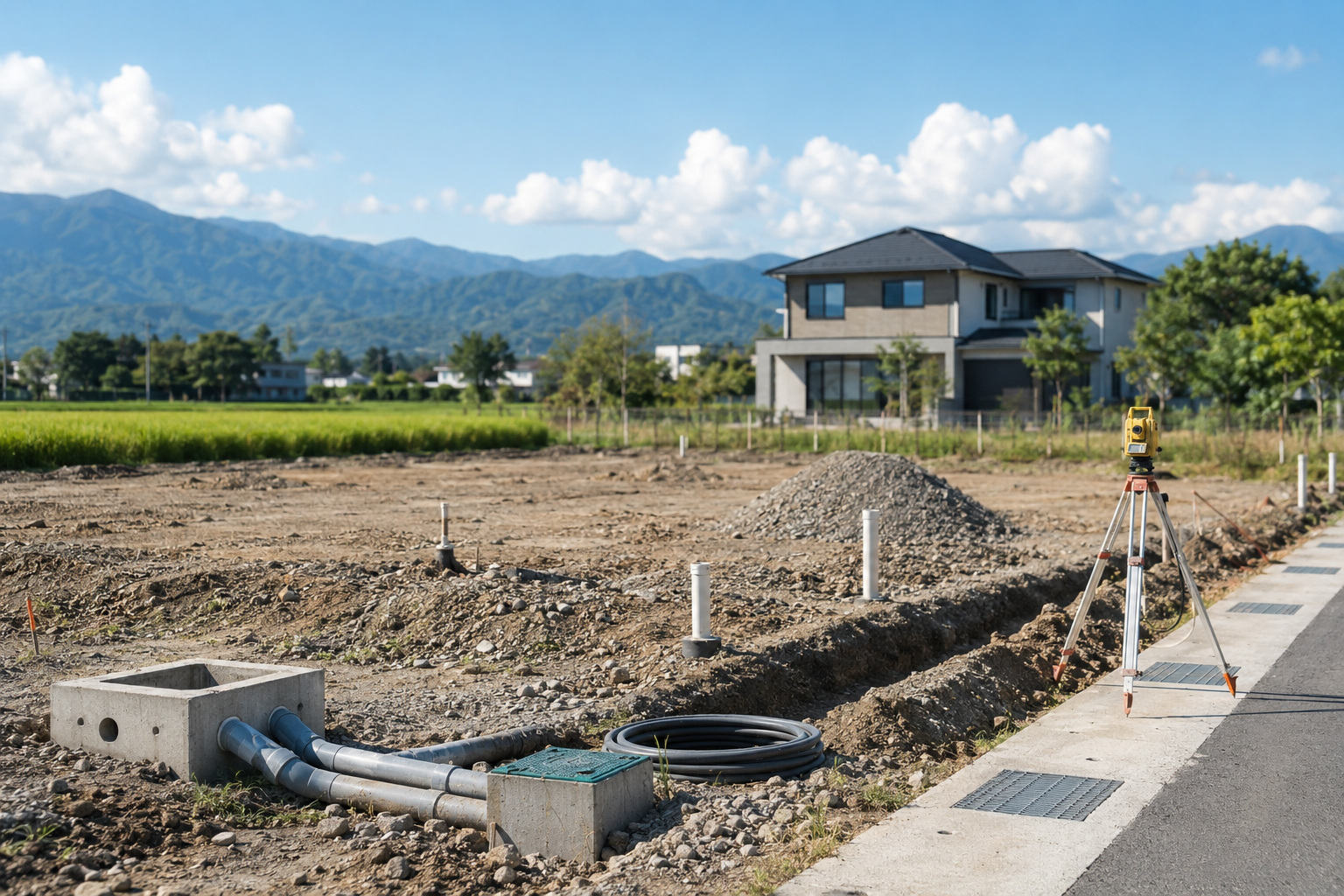 宜蘭買地自建必算成本①：整地、水電、排水等前置工程費要多少？