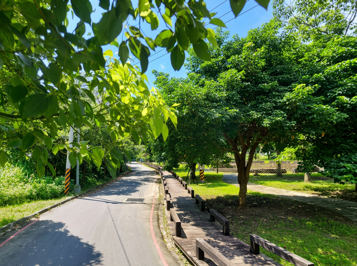 運校重劃區大暖坑公園綠意景觀，嶄新住宅大樓襯托未來科技生活