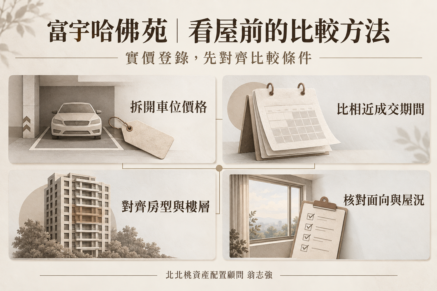 富宇哈佛苑實價登錄比較條件（翁志強房仲｜A7重劃區×北北桃資產配置）