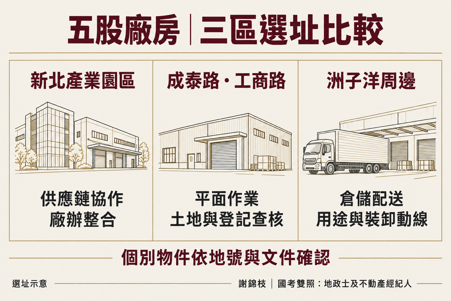 五股廠房_三區選址比較(謝錦枝|樹林迴龍房仲推薦)