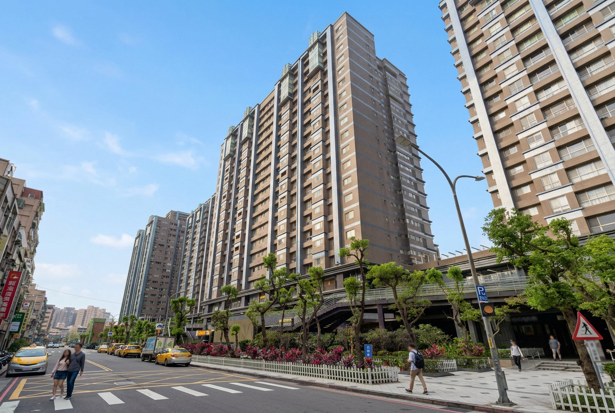 南方之星——南勢角捷運共構現代化大樓外觀,標誌著區域居住品質提升