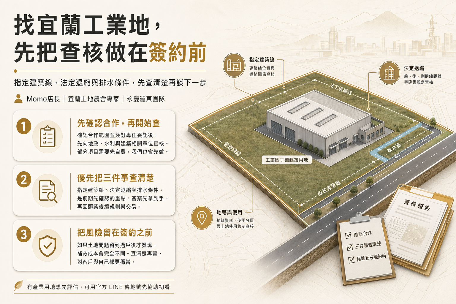 客戶委託我們找宜蘭工業地之後,我們會先做這些事