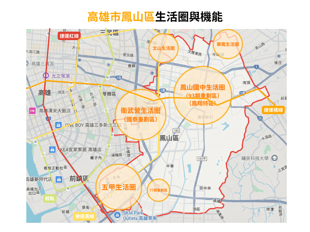 高雄市鳳山區生活圈與機能