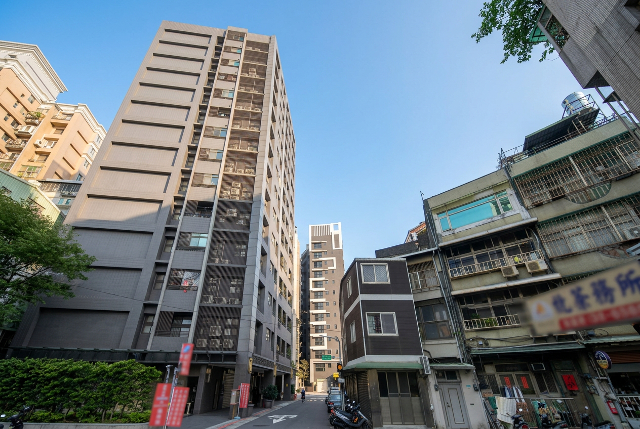 民權西路生活圈老公寓街廓巷弄真實樣貌,展現新舊並存的真實街廓