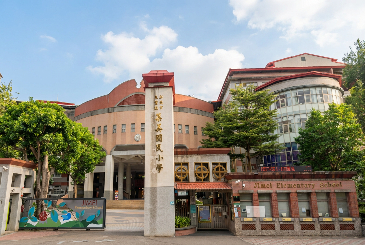 集美國小校門口